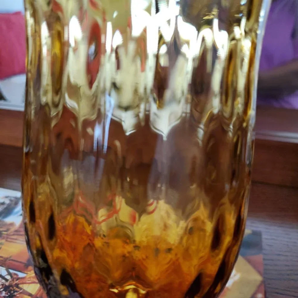 Vintage Empoli Amber Vase - Picture 5 of 9